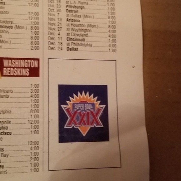 1994 Hooters Cheerleaders NFL Schedule Poster - Picture 6 of 7